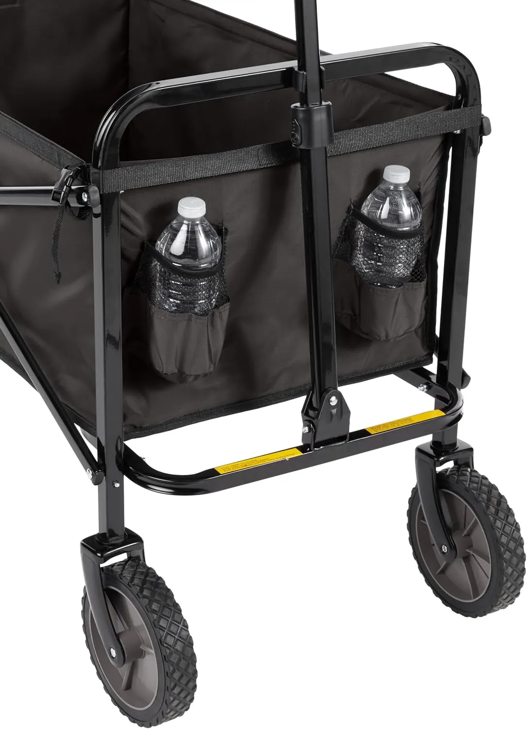 Amazon Basics Collapsible Folding Heavy Duty Utility Wagon for Outdoor Sports, 265 pounds Weight Capacity, Camping, Garden, and Shopping, 27.6 H x 40.9 W x 20 D inches, Black