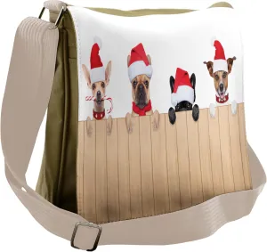 Ambesonne Christmas Messenger Bag, Wooden Fences Humor, Unisex Cross-body