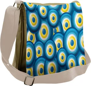 Ambesonne Evil Eye Messenger Bag, Luck Overlap, Unisex Cross-body