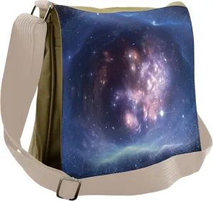 Ambesonne Nebula Messenger Bag, Star Clusters Universe, Unisex Cross-body