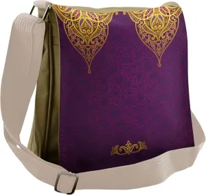 Ambesonne Purple Messenger Bag, Eastern Royal Palace, Unisex Cross-body