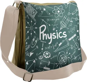 Ambesonne Science Messenger Bag, Physics and Math, Unisex Cross-body