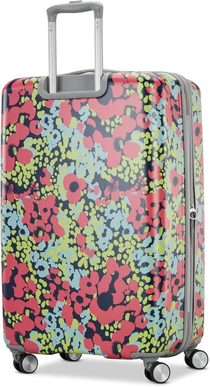 American Tourister Moonlight Hardside Expandable Luggage with Spinner Wheels, Poppy Floral, 2-Piece Set (20/28)