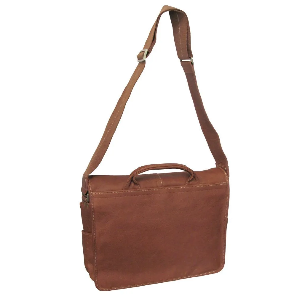 Amerileather Woody Leather 15-inch Laptop Messenger Bag