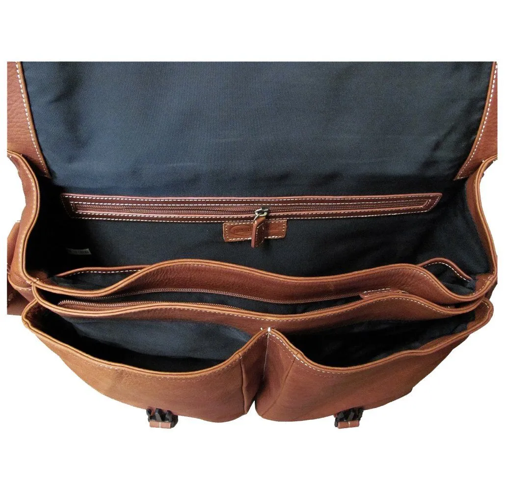 Amerileather Woody Leather 15-inch Laptop Messenger Bag