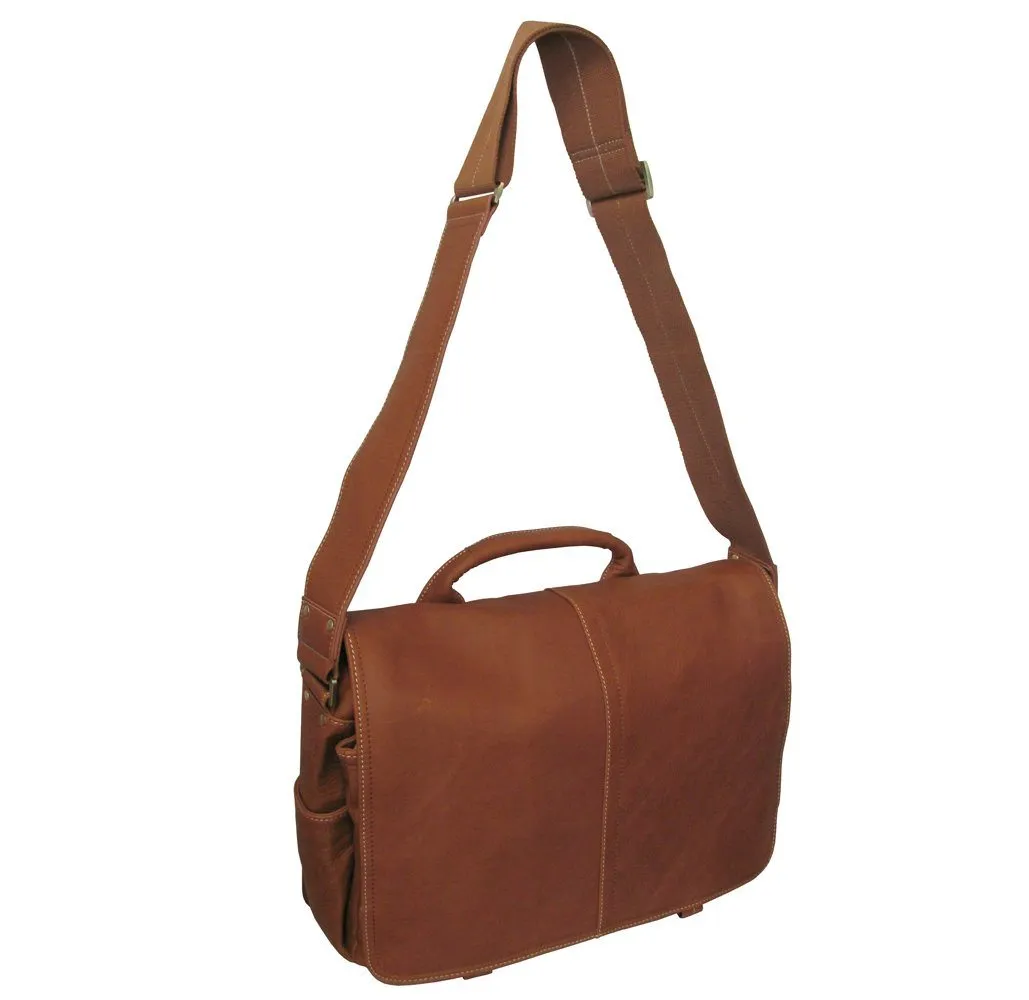 Amerileather Woody Leather 15-inch Laptop Messenger Bag