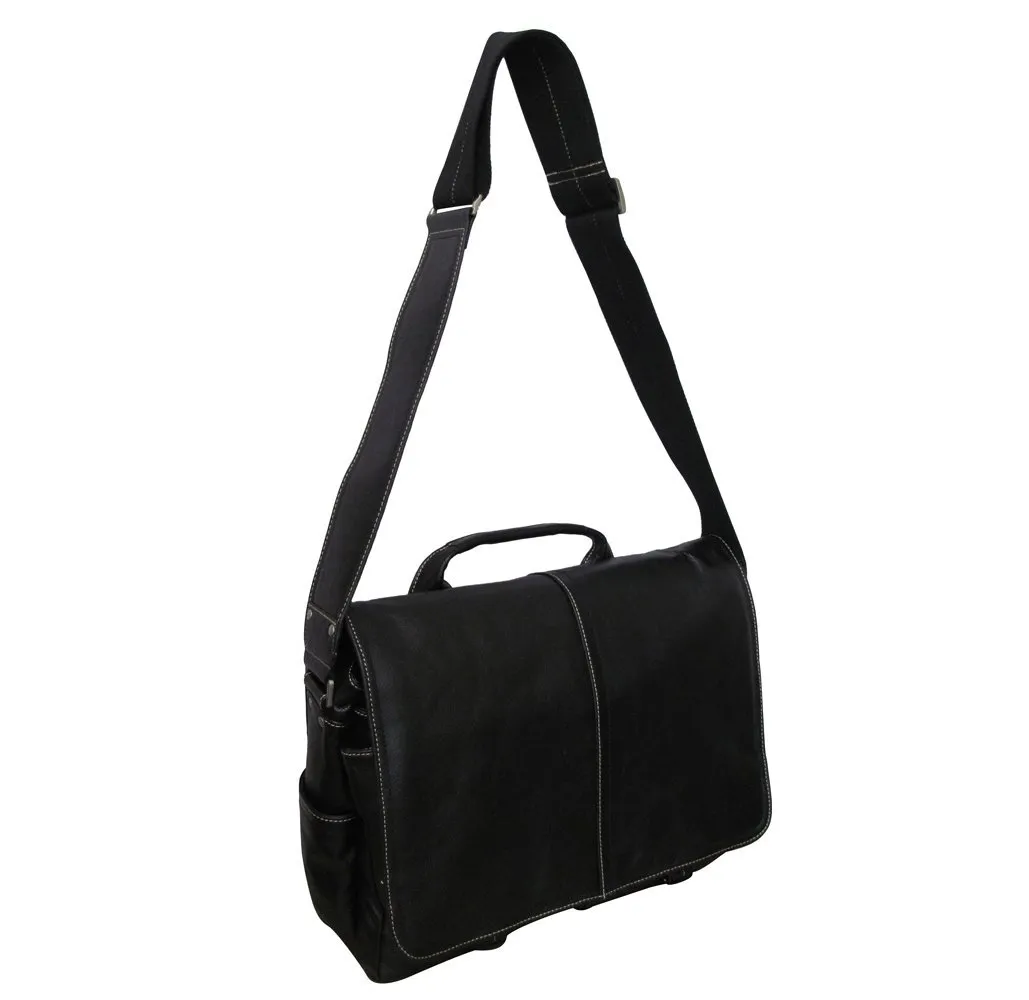 Amerileather Woody Leather 15-inch Laptop Messenger Bag