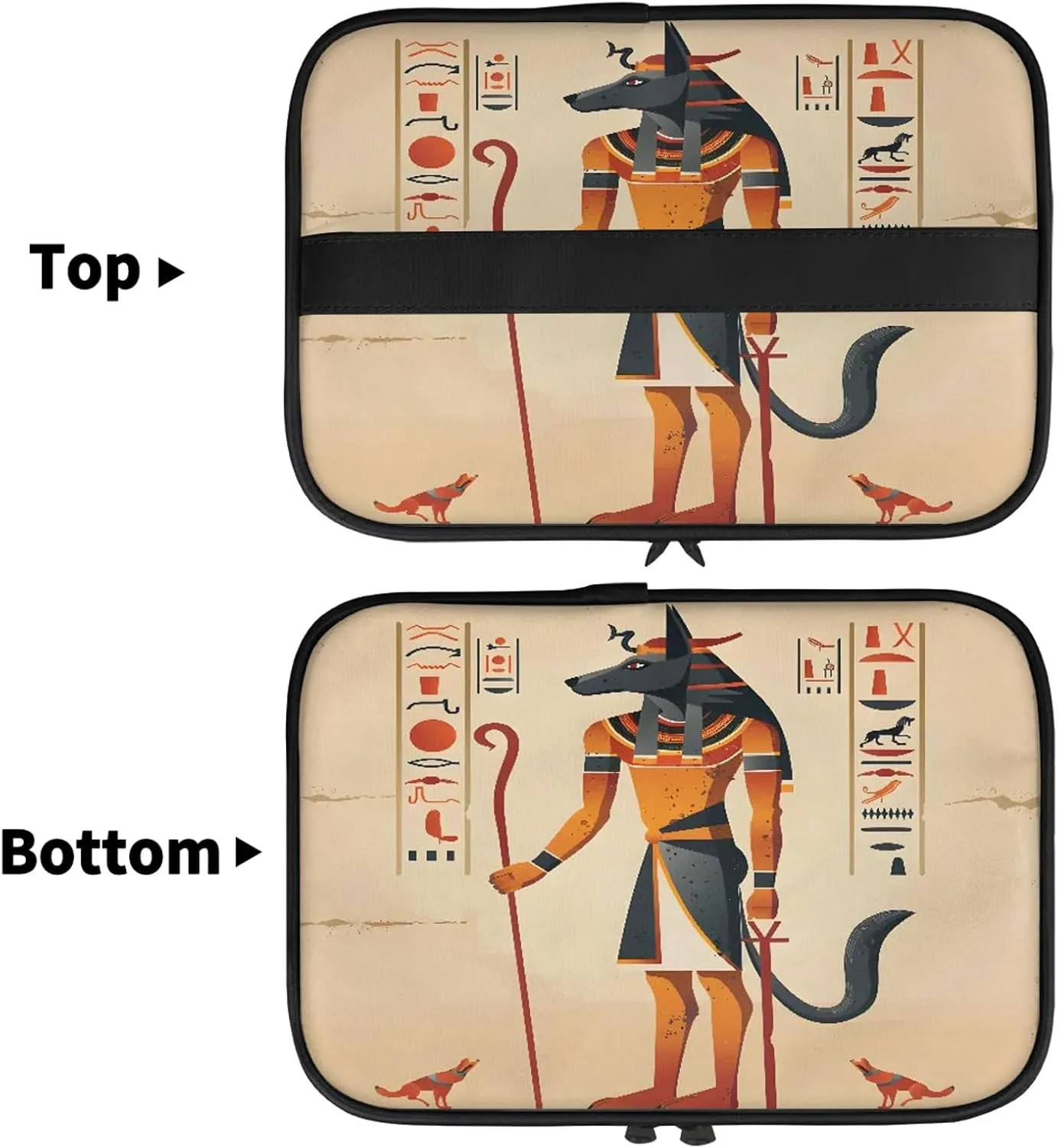 Ancient Egyptian Painting Travel Toiletry Bag Large Capacity Makeup Case Organizer with Handle Cosmetic Case for Women Girls