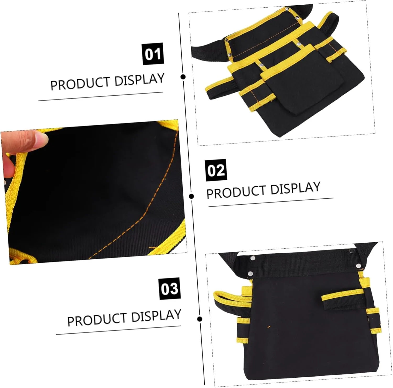 Angoily 1pc Fanny Pack Utility Electrical Tool Bag Electrician Tool Bag Small Tool Pouch with Belt Clip Tools Cable Tech Hardware Kit Para Tote Circuit Duffle Tool Bags Oxford Cloth Black