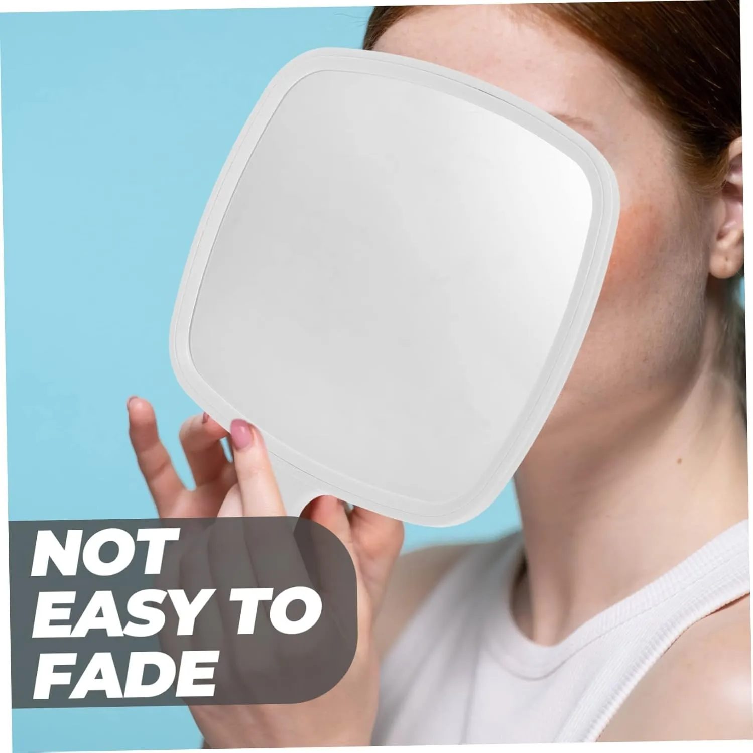 Angoily Handheld Makeup Mirror Round Portable Vanity Mirror for Travel Home Office Modern Design Perfect for Women Girls