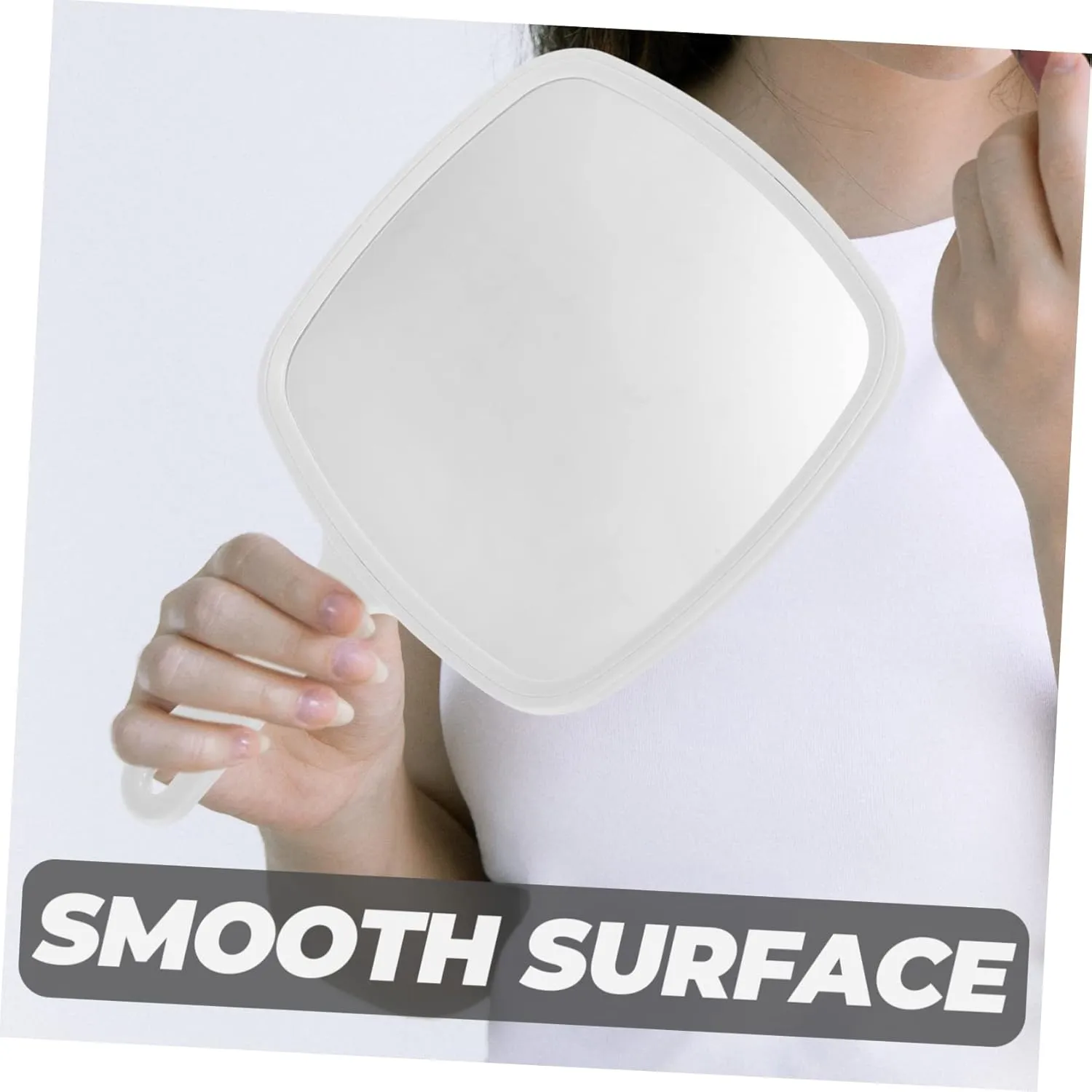 Angoily Handheld Makeup Mirror Round Portable Vanity Mirror for Travel Home Office Modern Design Perfect for Women Girls