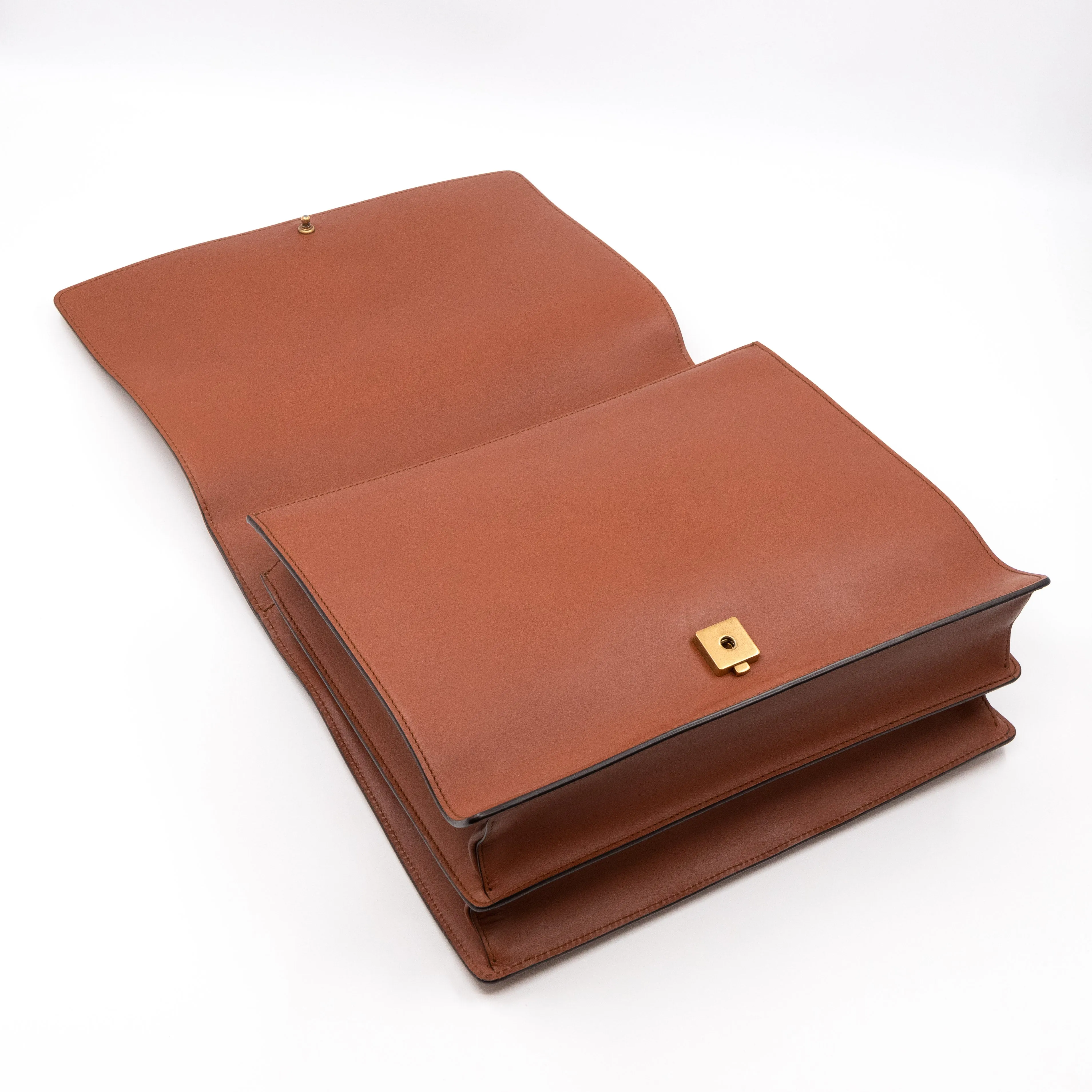 Animalier Messenger Bag Brown Leather