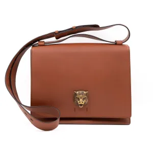 Animalier Messenger Bag Brown Leather
