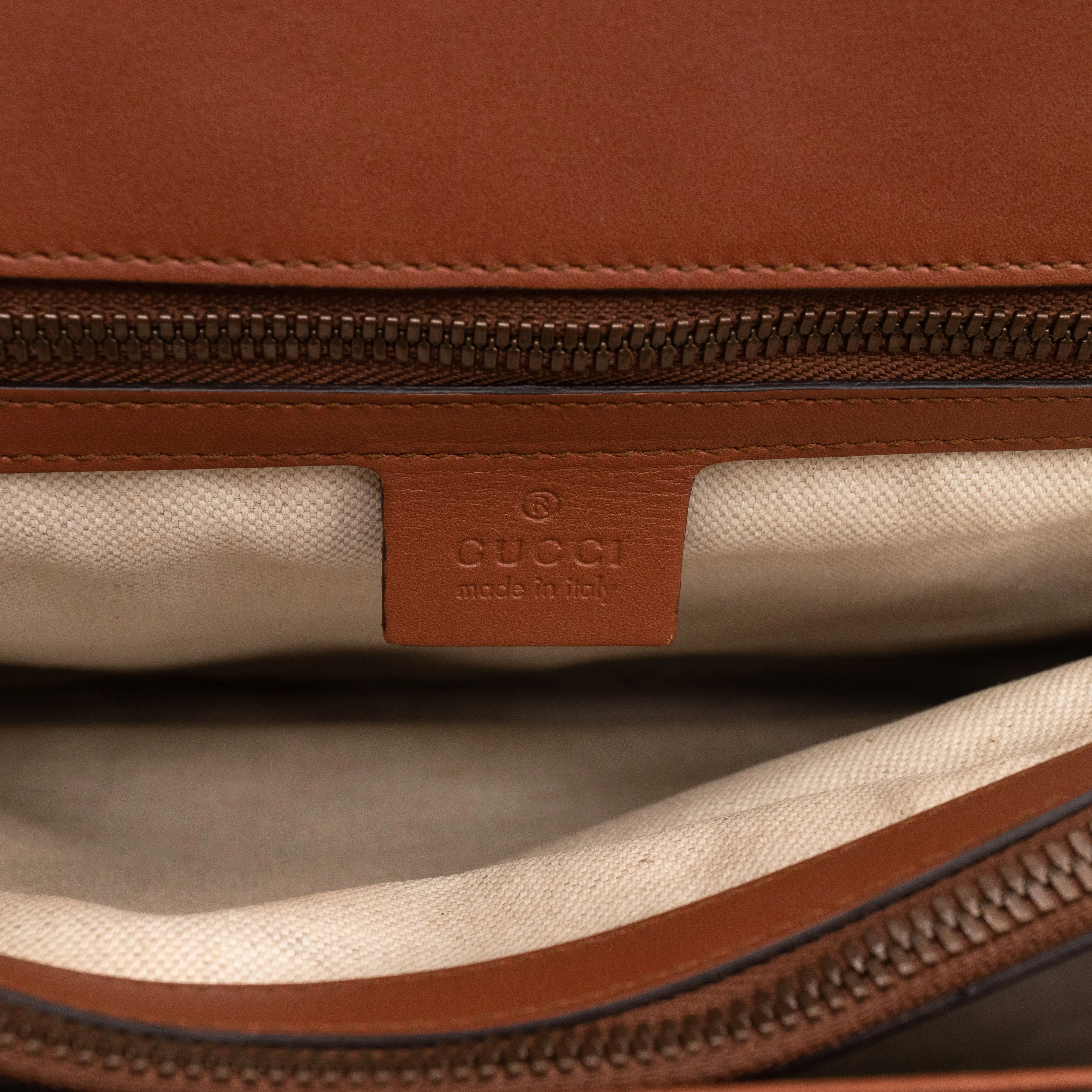 Animalier Messenger Bag Brown Leather