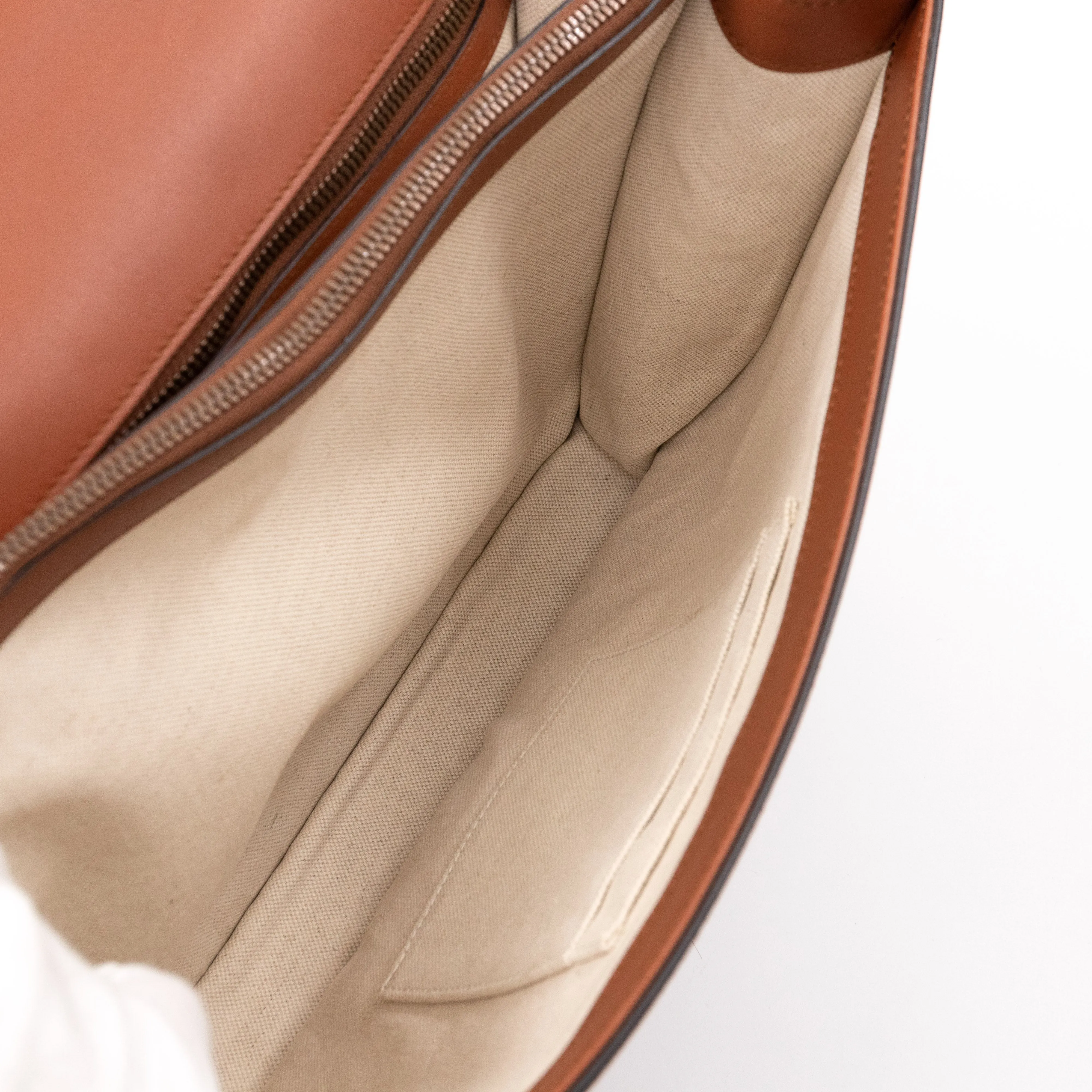Animalier Messenger Bag Brown Leather
