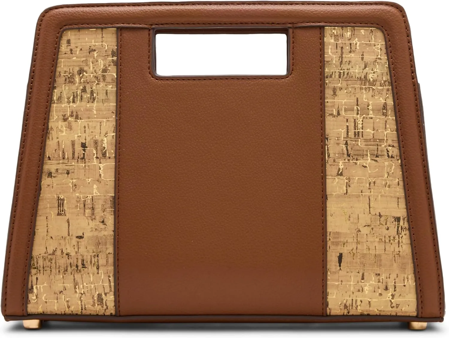 Anne Klein Womens Cork clutch bag with Convertible strap, Chestnut
