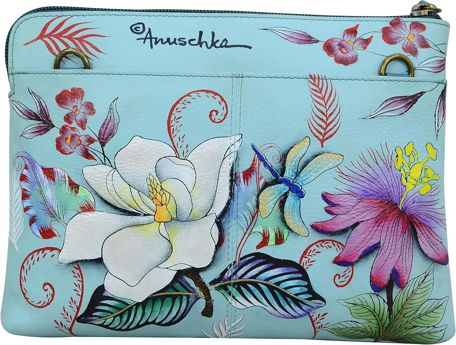 Anuschka Women’s Genuine Leather Three-In-One Clutch - Hand Painted Exterior