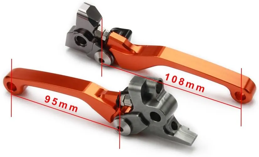 AnXin Motorcycle Brake Clutch Lever Foldable Levers Set CNC for 125 150 250 300 350 450 500 SX XC EXC SXF XCW XCF XCFW EXCF TPI Dirt Bike Orange