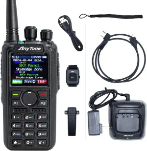 AnyTone AT-D878UVII Plus – Dual Band DMR/Analog 7W VHF, 6W UHF Handheld Radio w/FREE $97 Training Course – Bluetooth PTT, Digital/Analog APRS RX & TX - 500K Contacts Plus Great Support from BridgeCom!