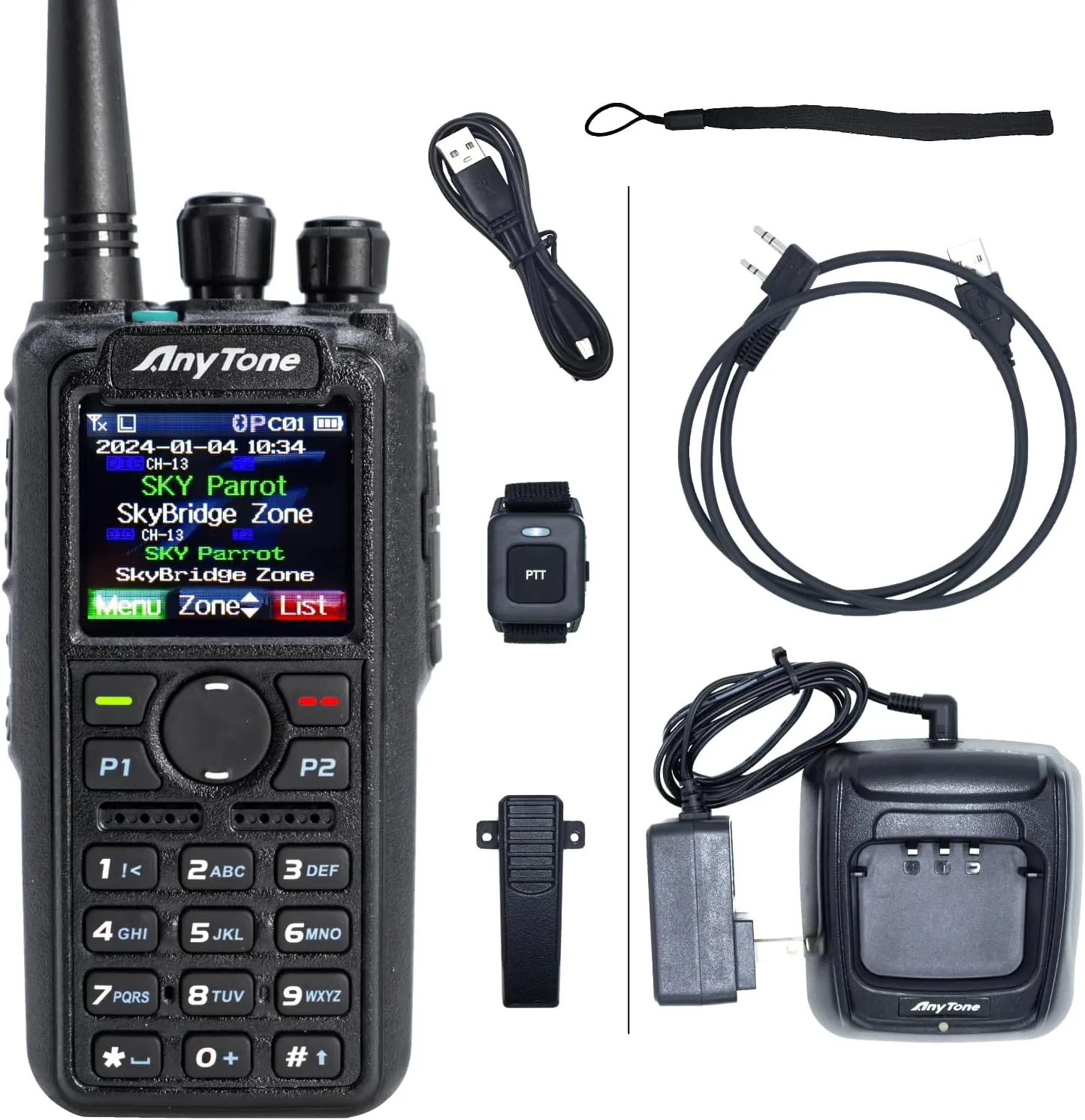 AnyTone AT-D878UVII Plus – Dual Band DMR/Analog 7W VHF, 6W UHF Handheld Radio w/FREE $97 Training Course – Bluetooth PTT, Digital/Analog APRS RX & TX - 500K Contacts Plus Great Support from BridgeCom!