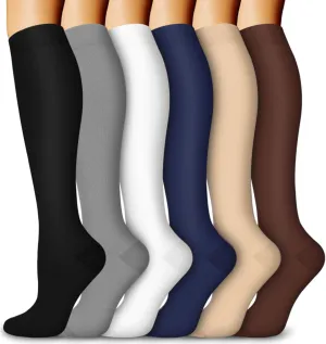 Aoliks Medical Compression Socks for Women & Men, Support Knee High Socks for Running,Nurses,Travel
