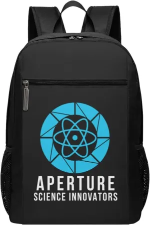 Aperture Science Travel Laptop Backpack, Business Anti Theft Slim Sturdy Laptops Backpacks, College Computer Bag Gift for Men & Women Fits 17 Inch Notebook,Black