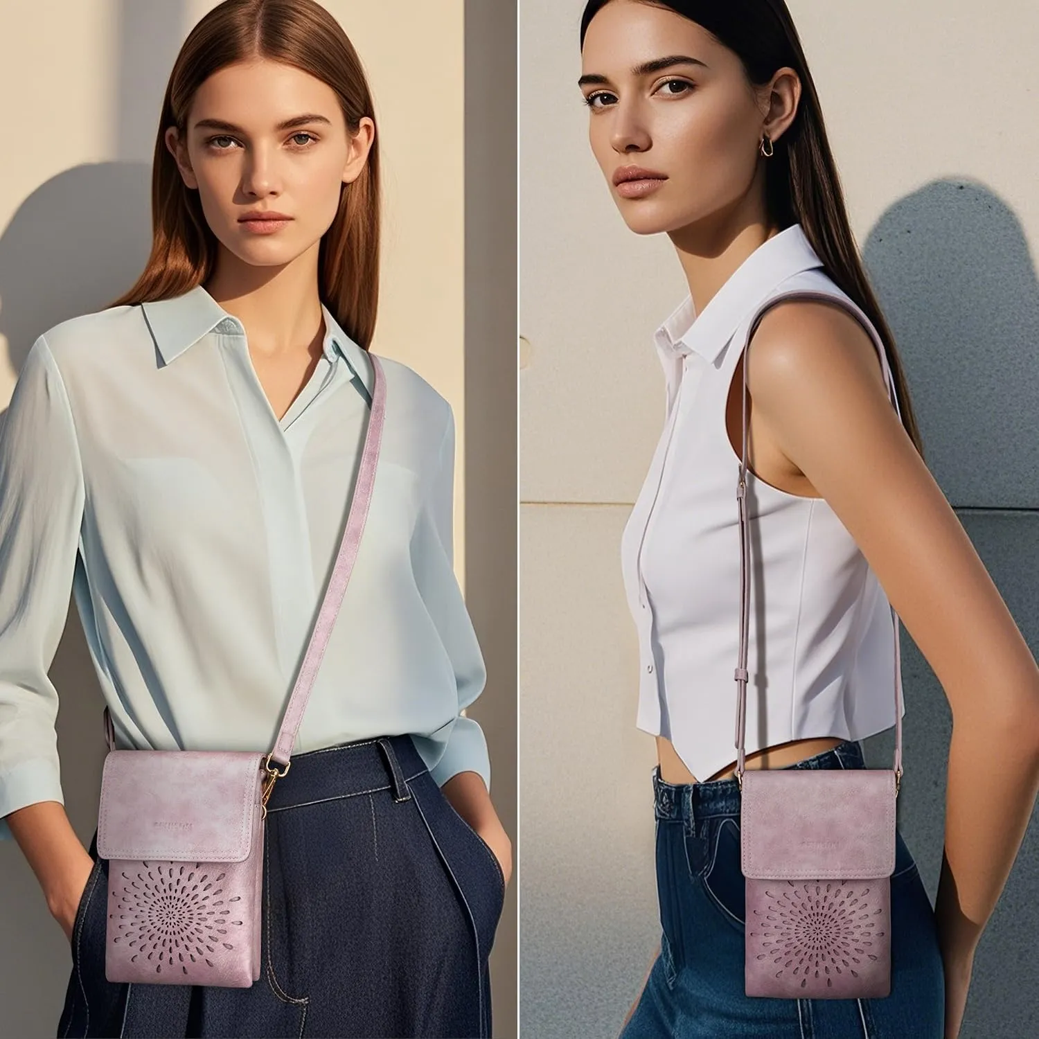 APHISON Small Crossbody Bags for Women Trendy, Leather Crossbody Phone Purses Handbags with Adjustable Strap