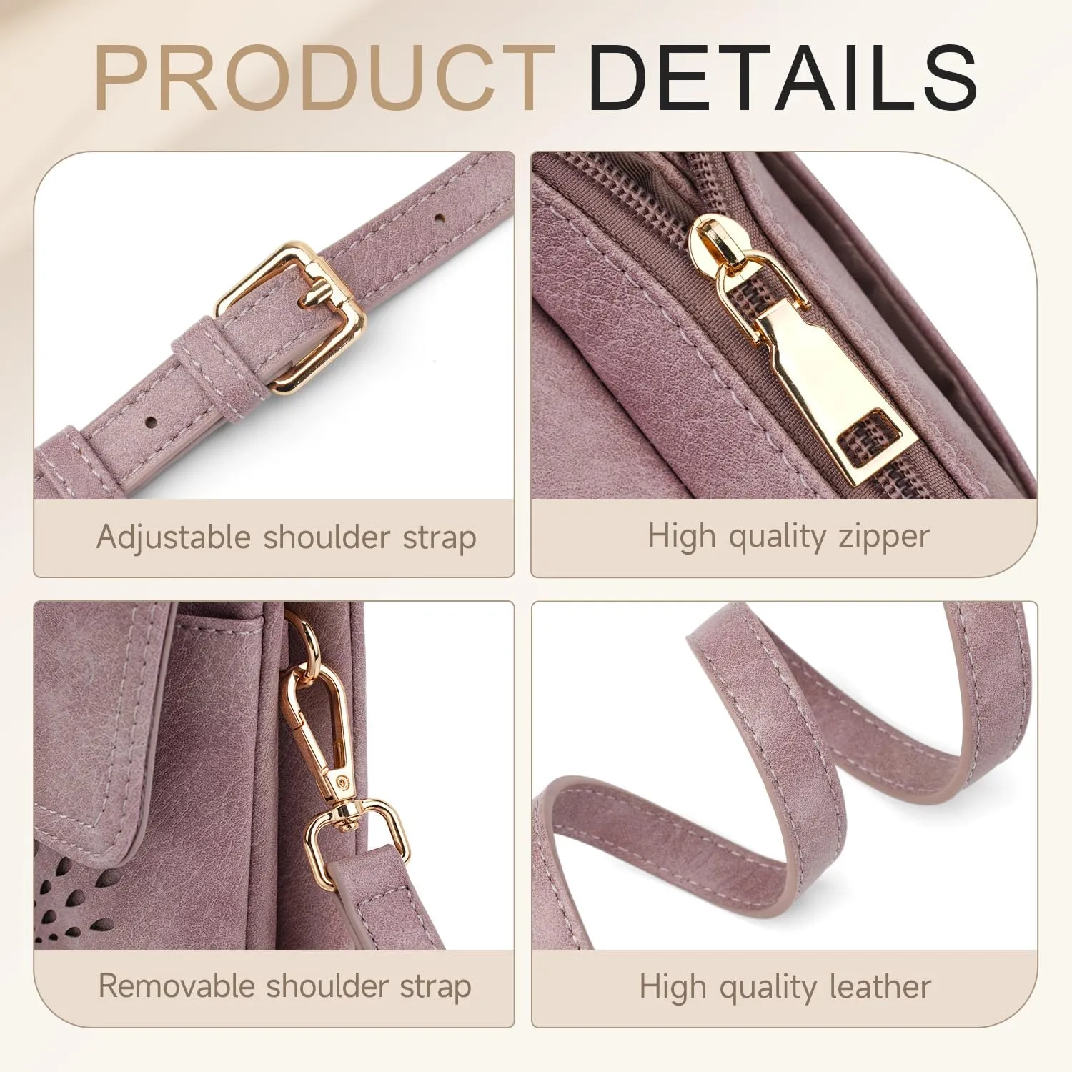 APHISON Small Crossbody Bags for Women Trendy, Leather Crossbody Phone Purses Handbags with Adjustable Strap