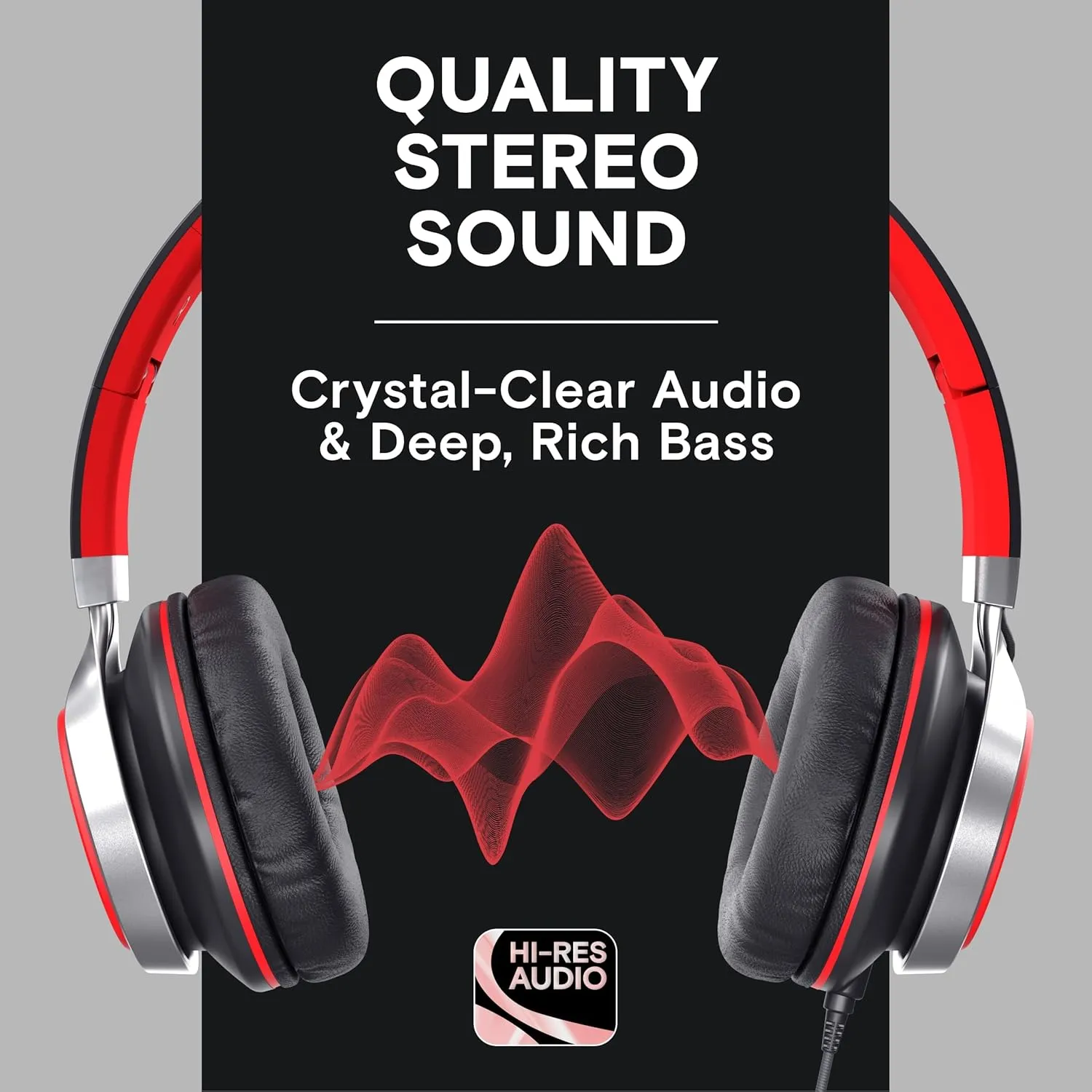 ARTIX CL750 Wired Headphones with Mic & Volume Control — Noise Isolating On-Ear Headphones for Computer and Laptop Wired, Plug in Corded Headphone Over Ear with Wire (Foldable, Aux Jack 3.5mm)