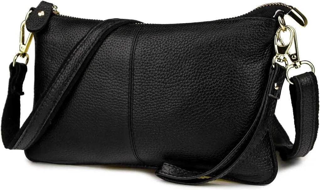 Artwell Genuine Leather Clutch Wallet For Women Wristlet Envelop Crossbody Purse Card Shoulder Bag