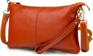 Artwell Genuine Leather Clutch Wallet For Women Wristlet Envelop Crossbody Purse Card Shoulder Bag