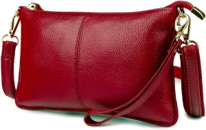 Artwell Genuine Leather Clutch Wallet For Women Wristlet Envelop Crossbody Purse Card Shoulder Bag
