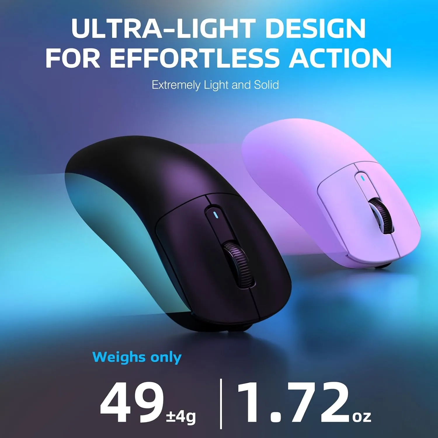 ATTACK SHARK X3 Wireless Gaming Mouse, 49g Ergonomic Computer Mouse, Triple Modes PAW3395 26K DPI Optical Sensor, 200h Battery Life, Programmable Buttons, Gaming Accessories for PC/Laptop/Mac (Black)