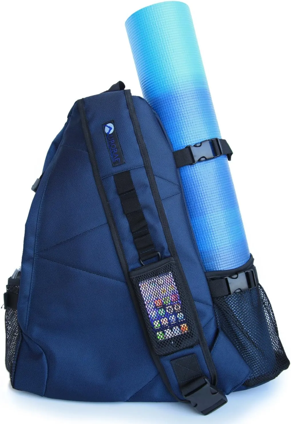 AURORAE Yoga Mat/Gym Cross-body Travel Sling Back Pack. Mat sold separately.
