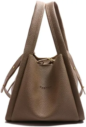 Axcone Vintage Bucket shaped Handbag - Large Capacity Casual Commuter Handbag with One Shoulder and Diagonal Span
