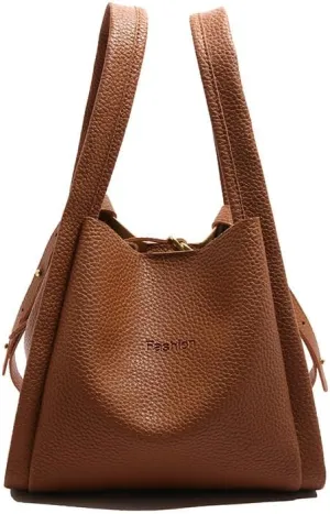 Axcone Vintage Bucket shaped Handbag - Large Capacity Casual Commuter Handbag with One Shoulder and Diagonal Span