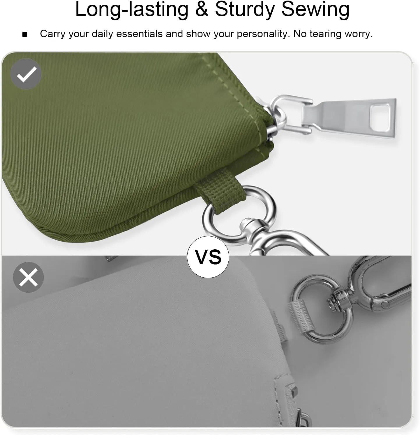 Babysun Mini Zip Around Dual Pouch Wristlet With 2 Straps Wristlet Keychain Wallet for Women Coin Purse Small Cute for Teen Girl