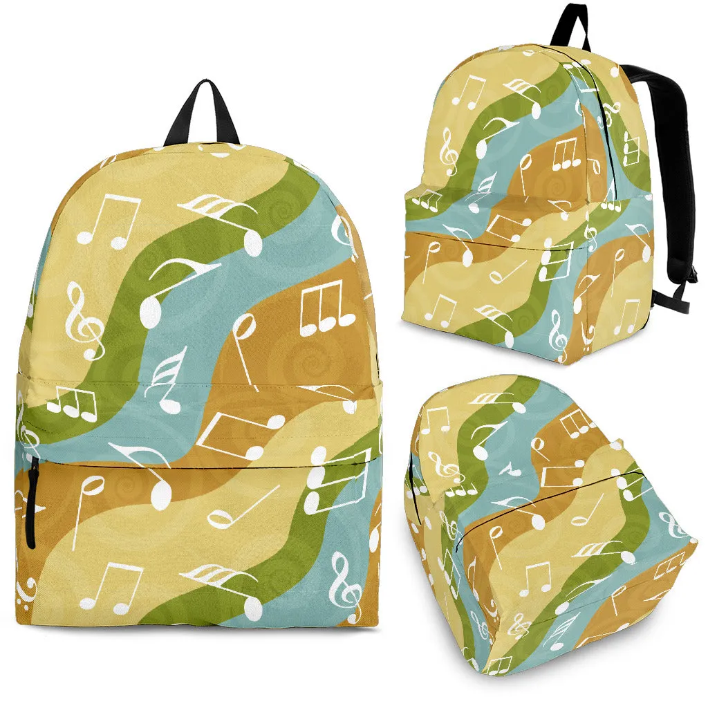 Back Pack Music Note Multi Color