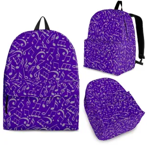 Back Pack Music Note Purple