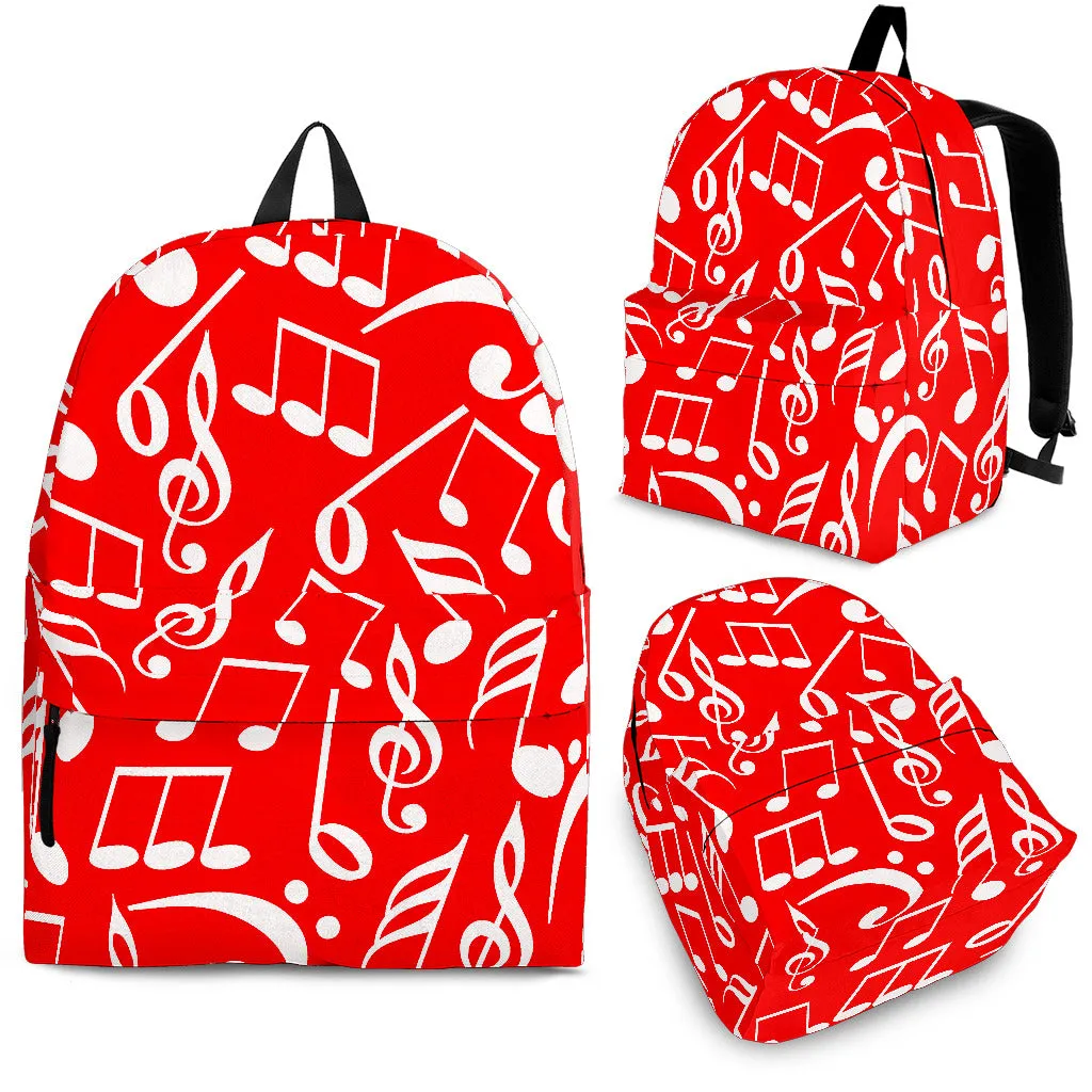 Back Pack Music Note Red
