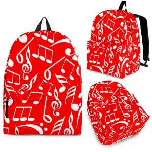 Back Pack Music Note Red