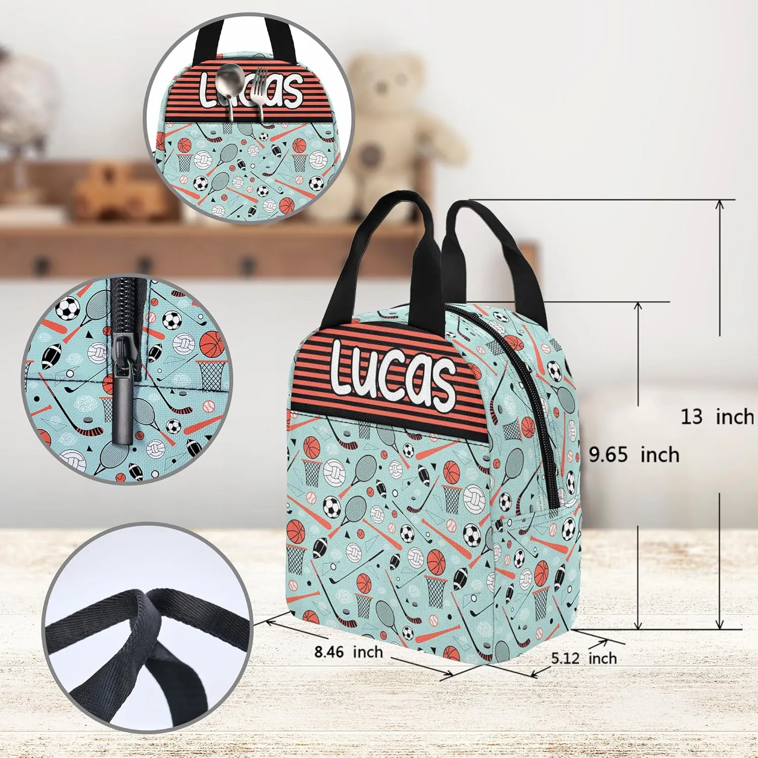 Back to School Personalized Backpacks for Boys Backpack and Lunch Box Set Gifts for Son Customized Kids Backpack Casual Unisex School Bags Custom Backpack Shoulders with Name