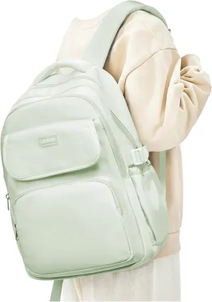Backpack For College Students Women Men,Cute High School Bag,Lightweight Bookbag Casual Daypack Travel Backpacks,Aesthetic School Backpack For Teens Boys Girls(Mint Green)