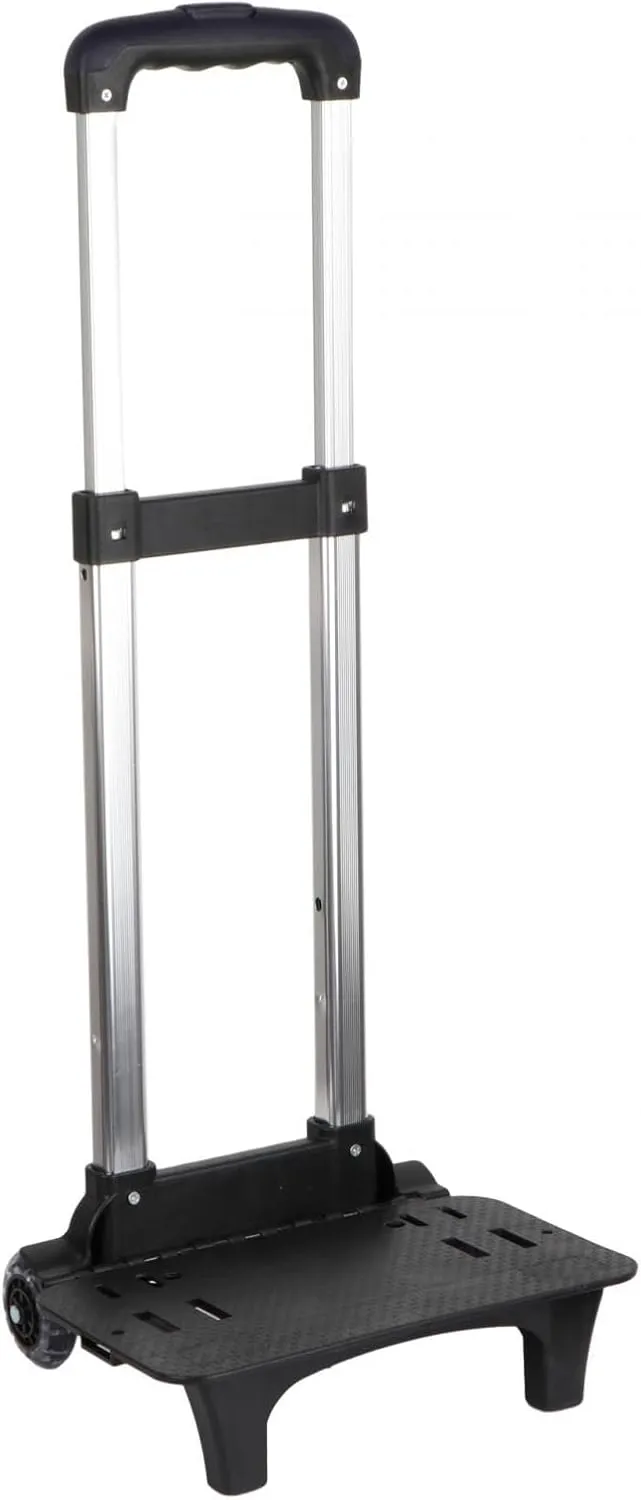 Backpack Trolley Aluminum Alloy 2 Wheels Portable Telescopic Rod Travel Trolley