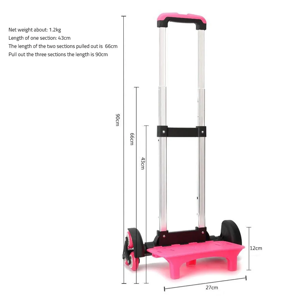 Backpack Trolley -  School Bag Trolley For Kids, Adults Foldable Rolling Luggage Cart