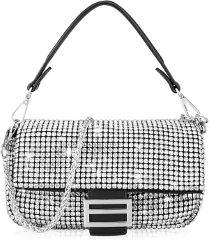 BADDIES Rhinestone Evening Clutch Purse for Women,Evening Shoulder Handbags Sparkly Purse,Rhinestone Purse Clutch Crossbody
