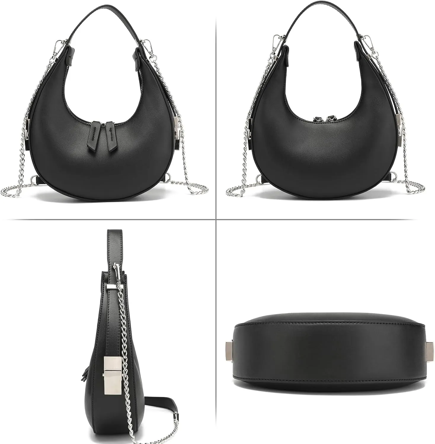 BAG WIZARD Stylish Clutch Purses for Women Hobo Tote Handbag Shoulder Bag with Crossbody Straps