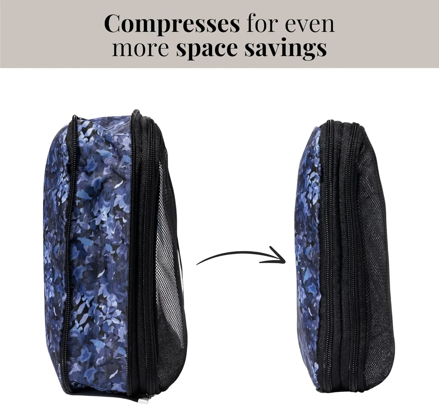 Baggallini Compression Cube 3-piece set - Lightweight Compression Packing Cubes for Travel