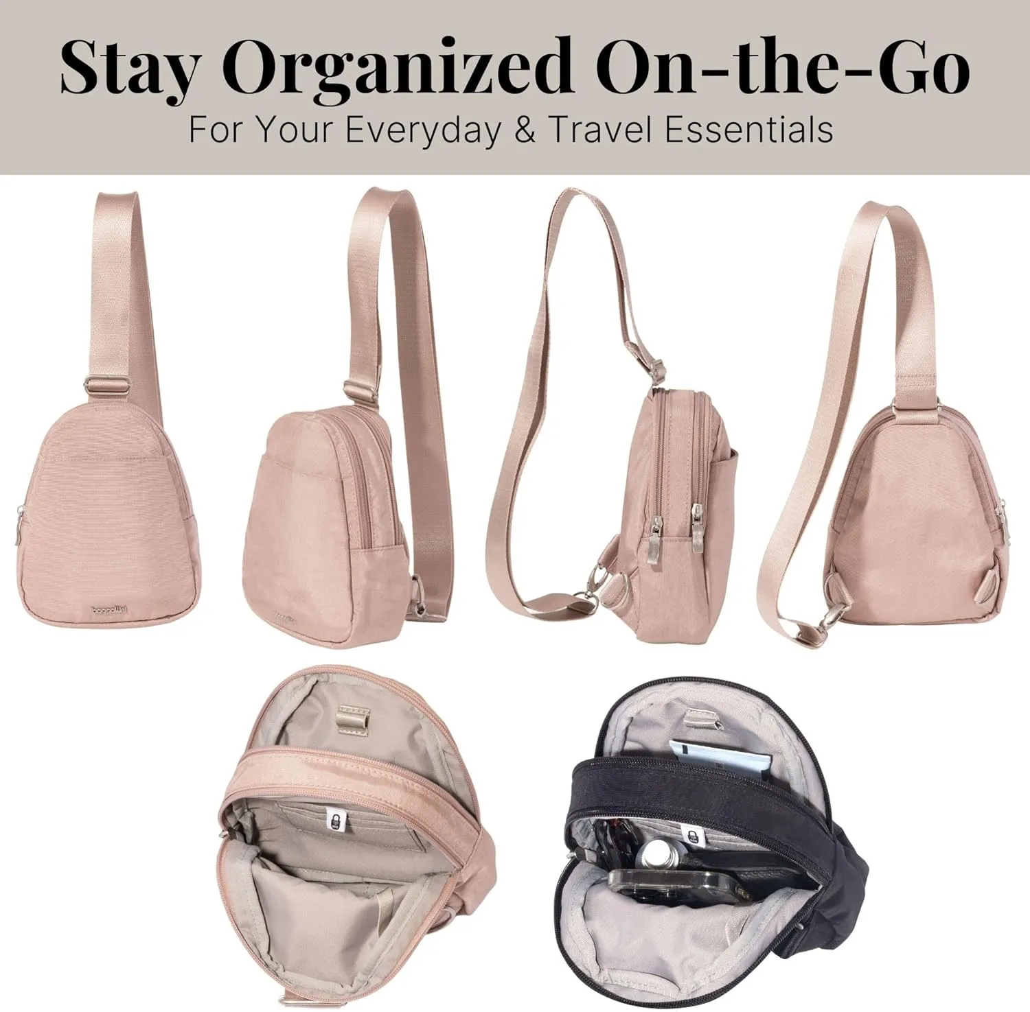 Baggallini Double Zip Mini Sling