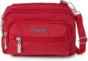 Baggallini Triple Zip Small Crossbody Bag for Women